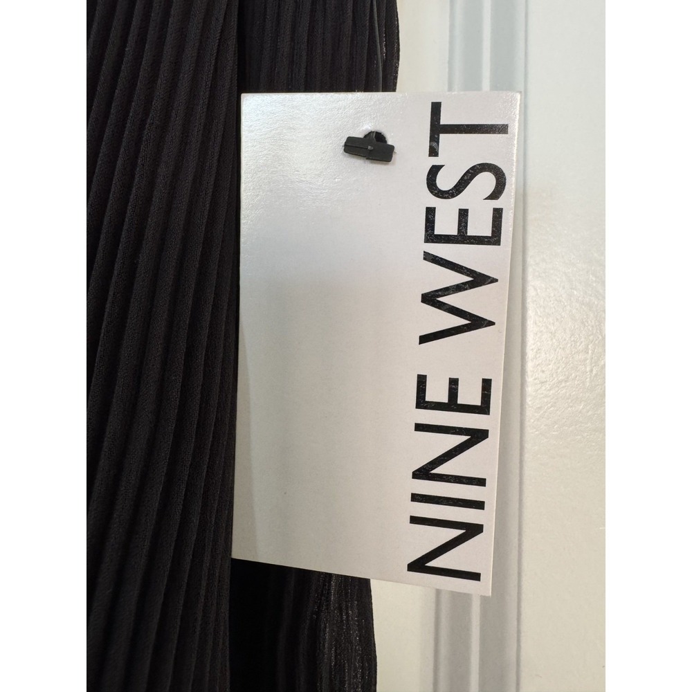 Nine West Womens Mineral Black‎ V-Neck Pleated Sleeveless Dress XL WW32Y315RS - Picture 3 of 9